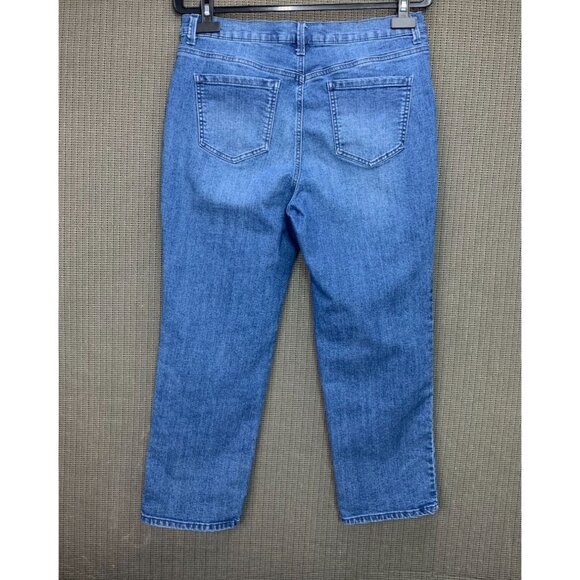 Gloria Vanderbilt Amanda Womens 14PS Blue Straight Leg Stretch Denim Jeans - Picture 10 of 10